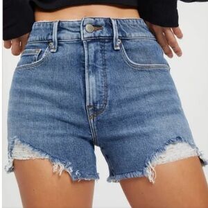 Good American Dark Wash 90s Denim Shorts